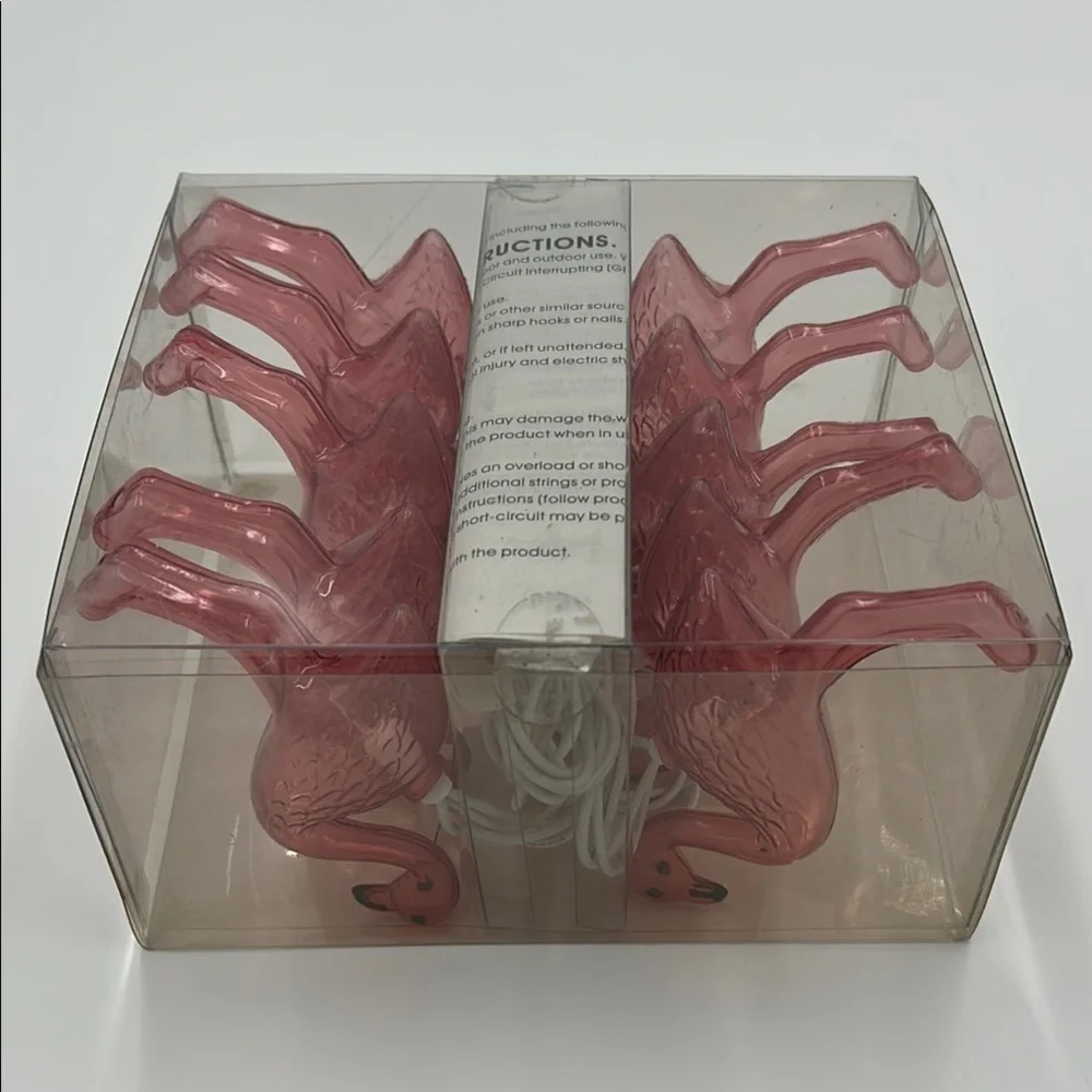 Target Pink Flamingo String Lights 10pcs Plug In New in box